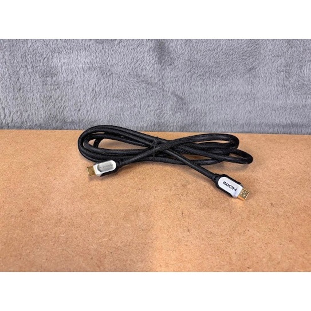 Belkin PureAV Braided HDMI Cable Gold Plated 4ft Black Silver High Speed Video